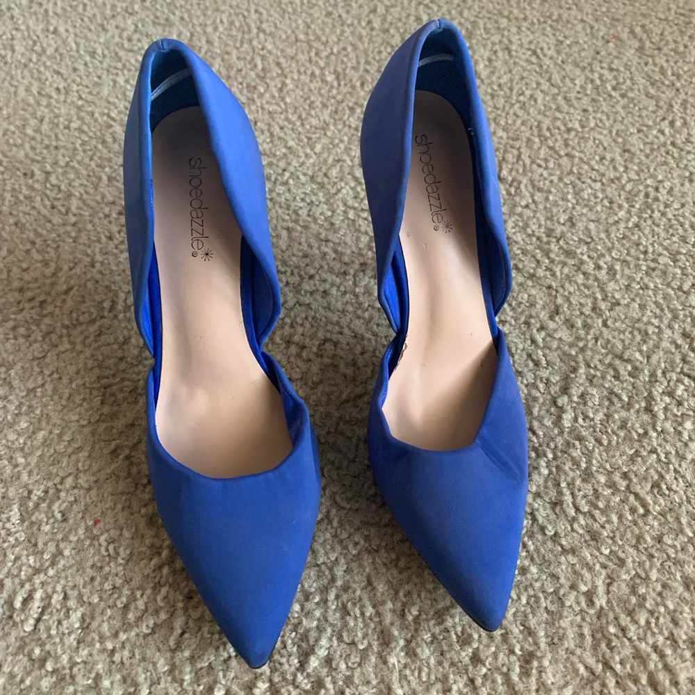 Shoe Dazzle Blue Stiletto Pump Heels